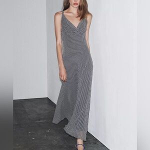 NWT POLKA DOT MIDI DRESS ZW COLLECTION SIZE M